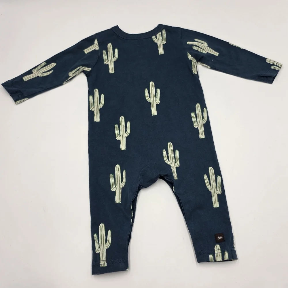 Tea Collection baby boy cactus romper size  3-6 months